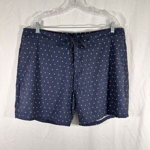 Travis Mathew Golf Shorts Men's 40 Navy Blue Tie Close Trunks Pockets
